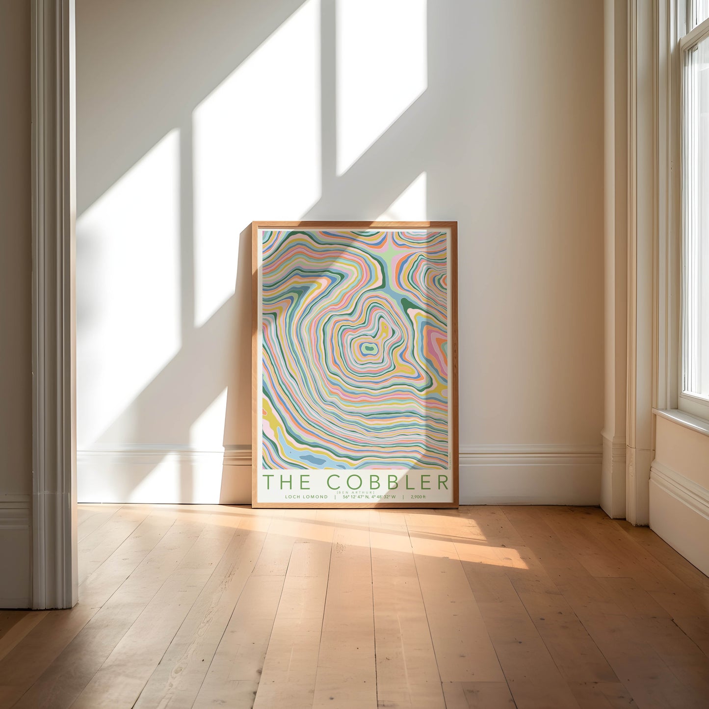 The Cobbler Colourful Topography Map Print