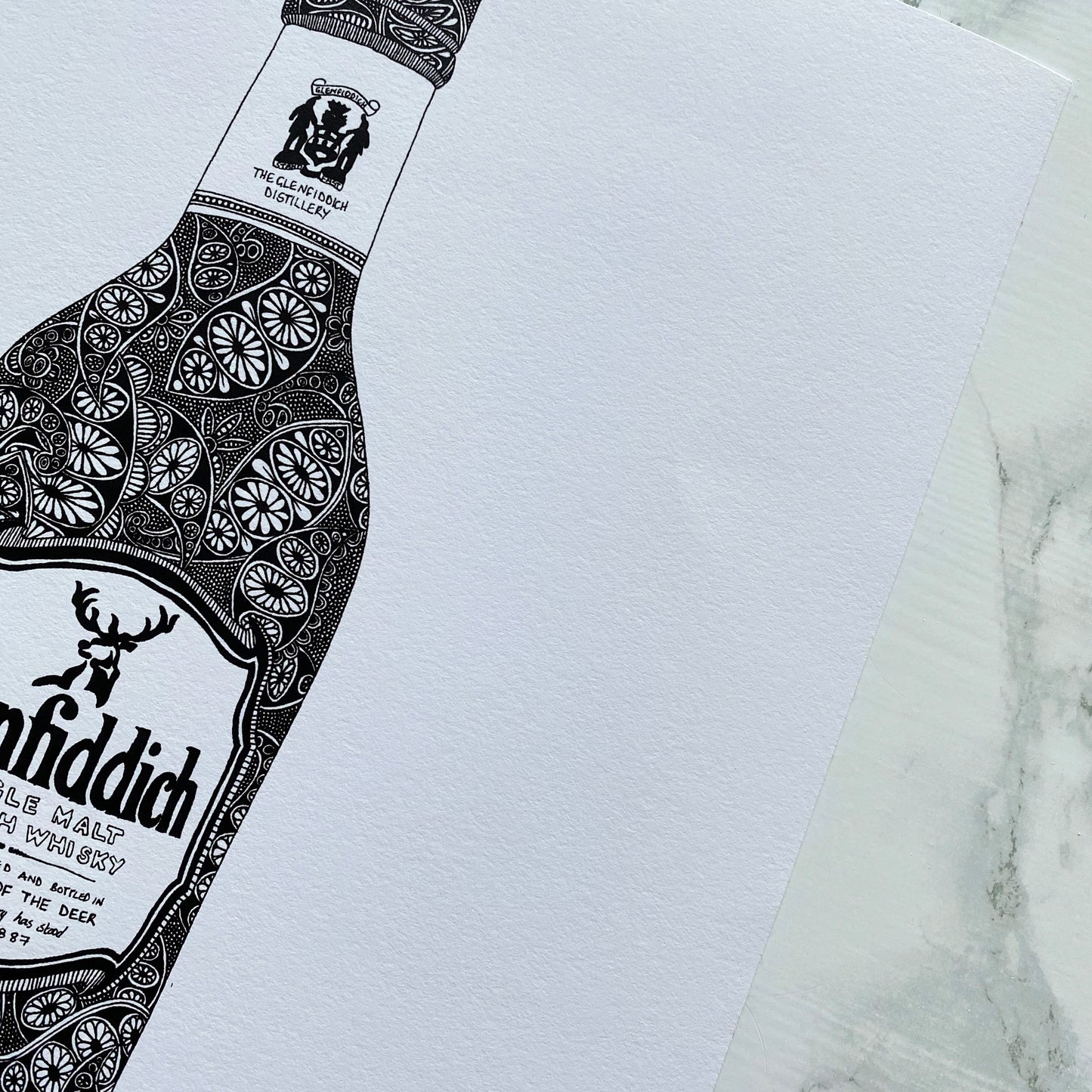 SALE - A3 Glenfiddich Print **Dent on side of print**