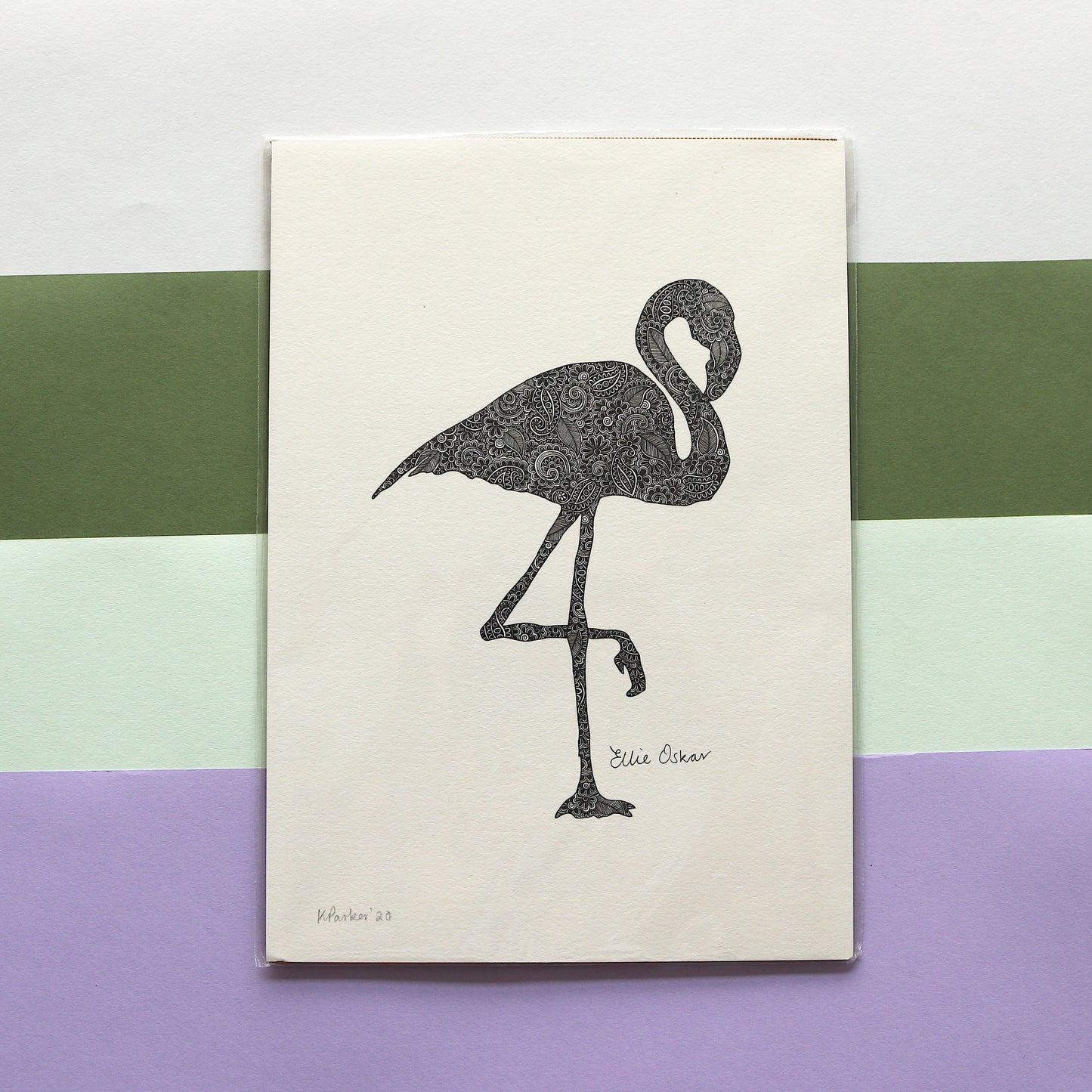 SALE - A4 Flamingo Print **Old branding** **2 available**