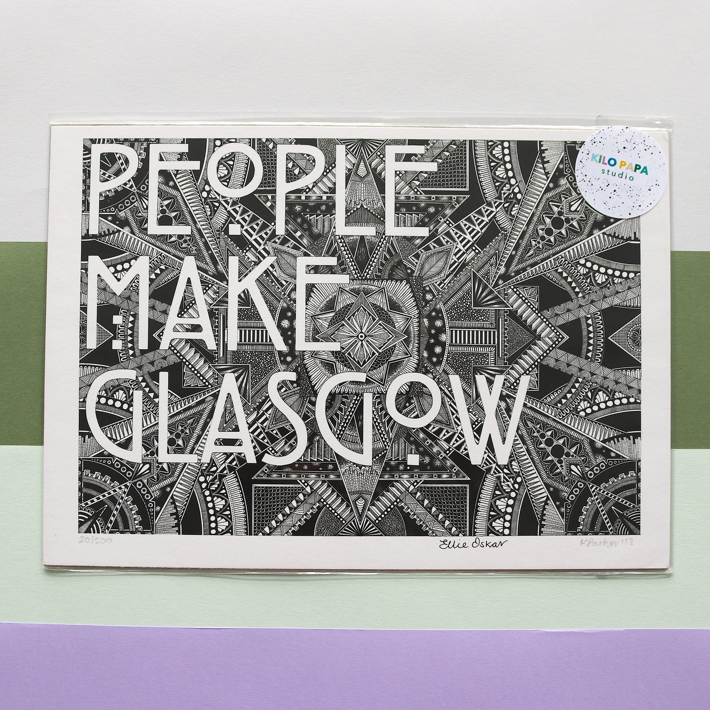 SALE - A3 People Make Glasgow Print **Old Branding**