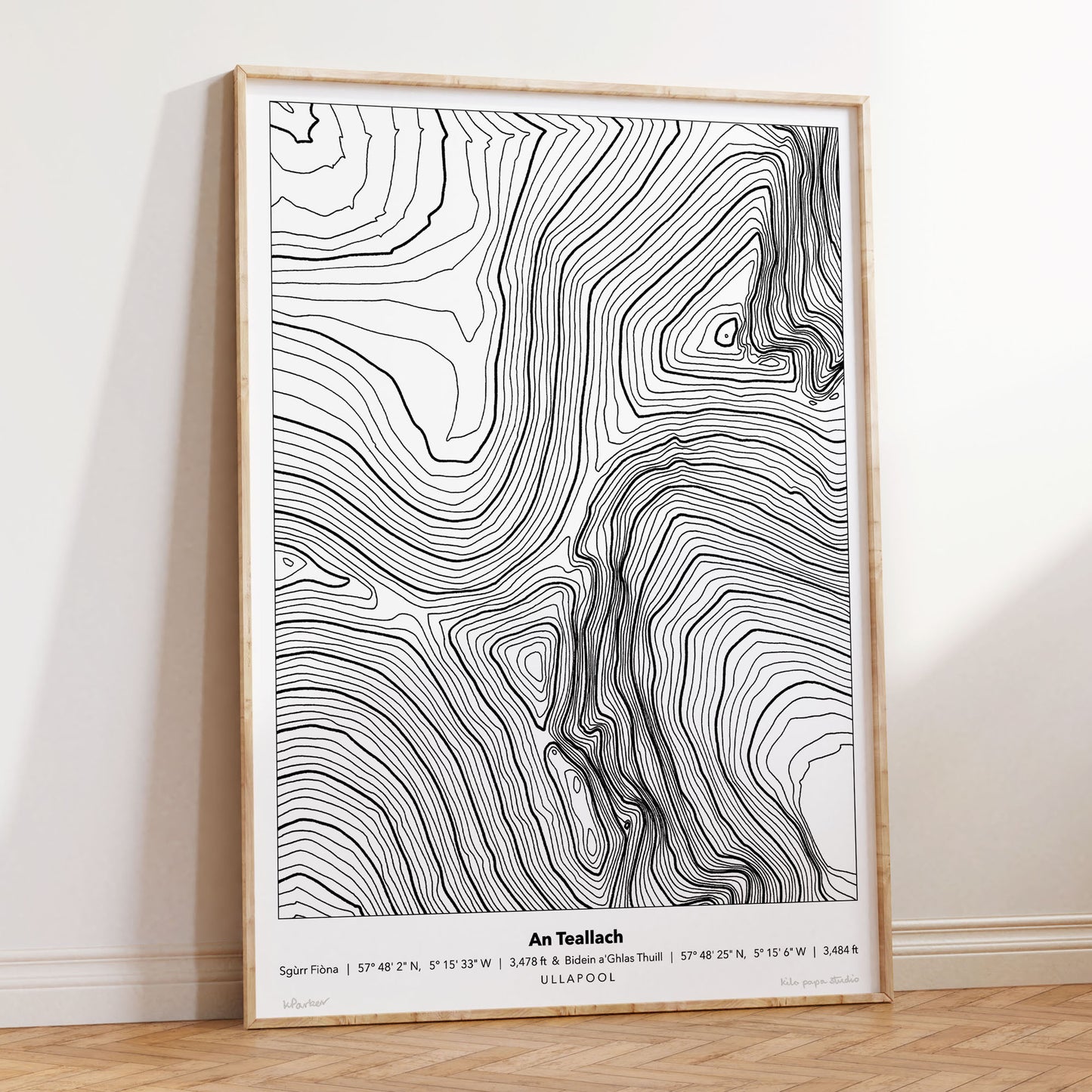 An Teallach Topography Map Print