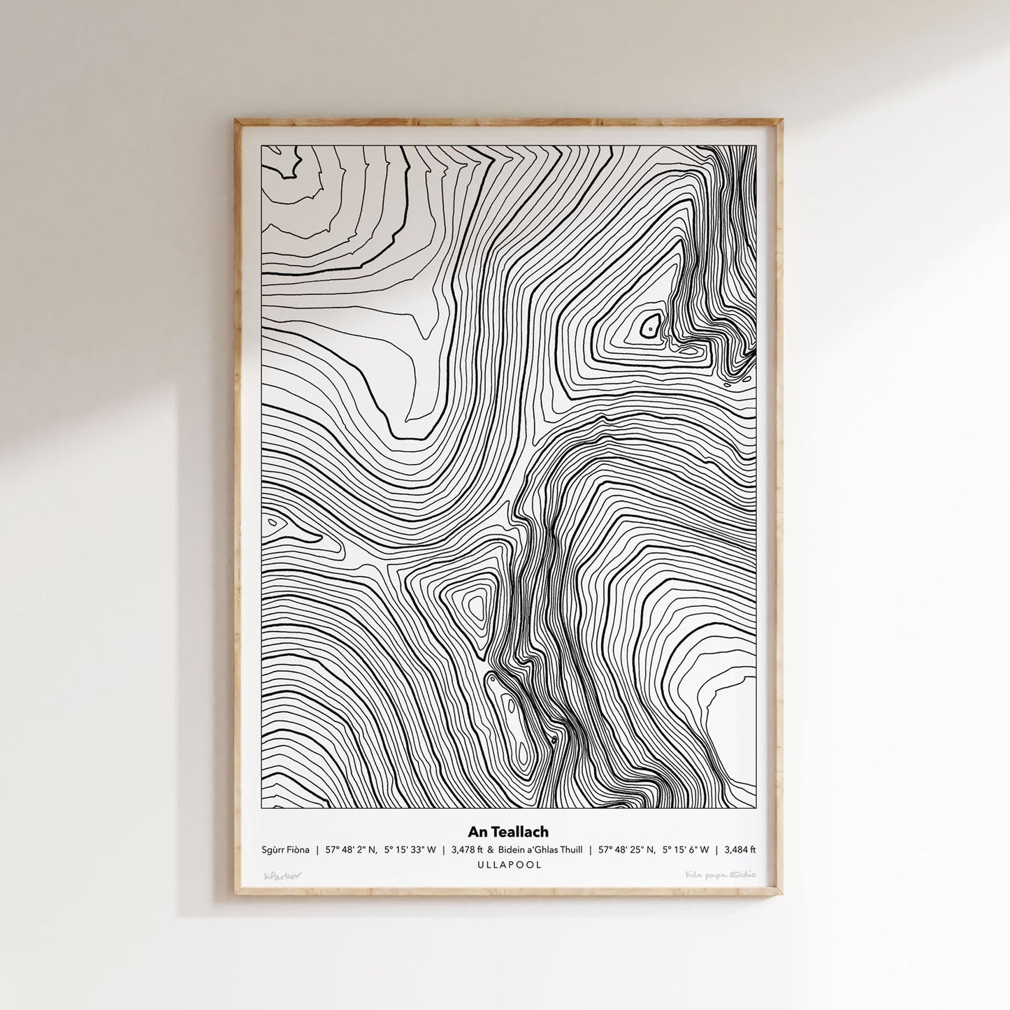An Teallach Topography Map Print