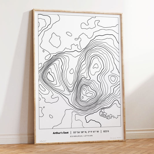 Arthur's Seat Topography Map Print