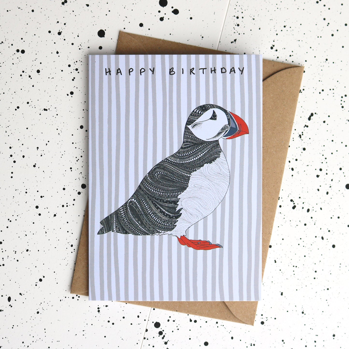 Puffin Happy Birthday Card