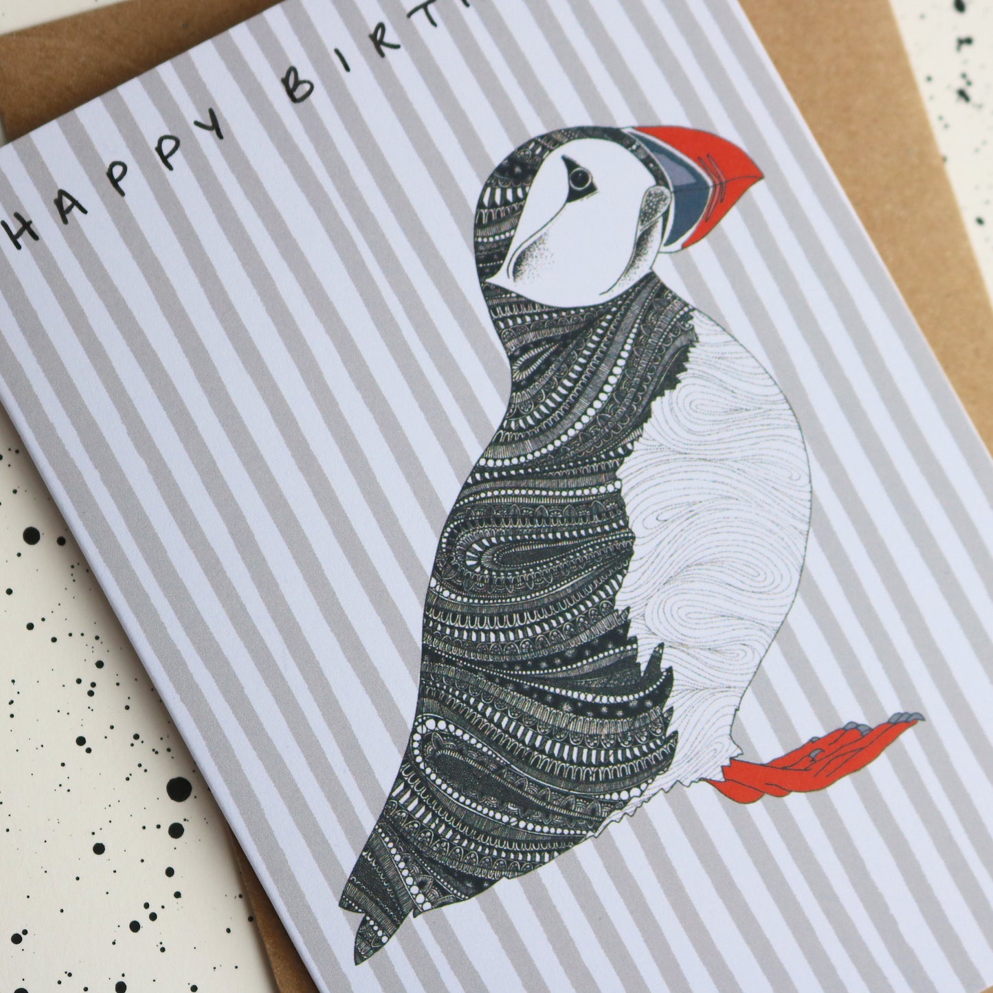 Puffin Happy Birthday Card