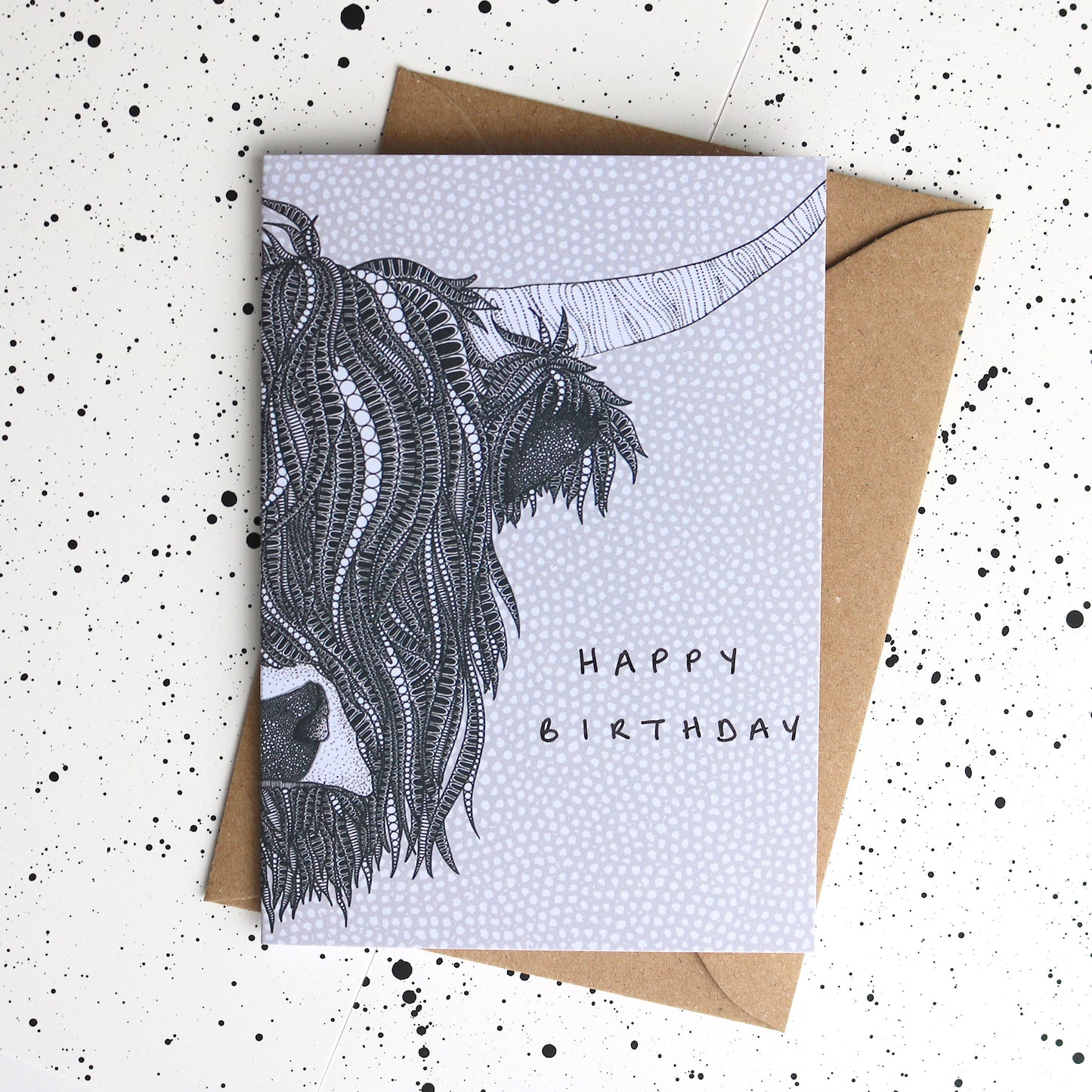 Highland Cow Birthday Card