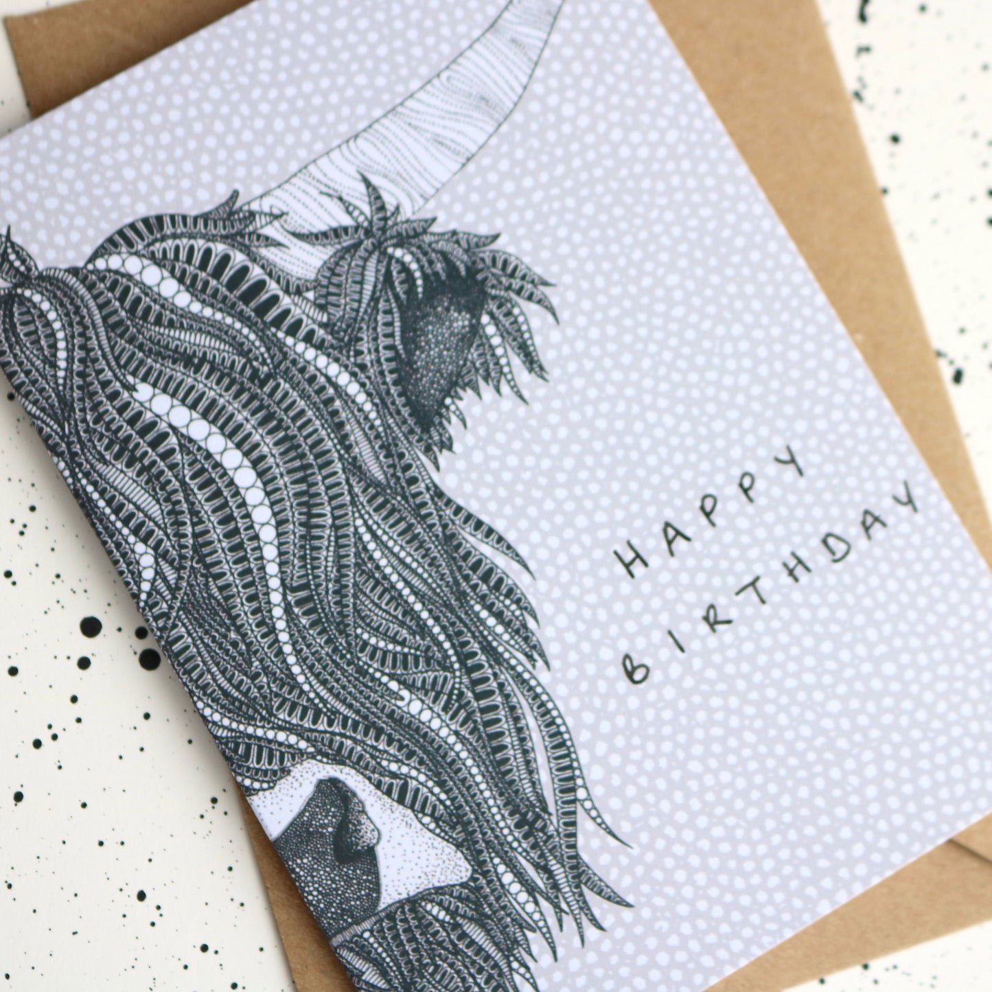 Highland Cow Birthday Card