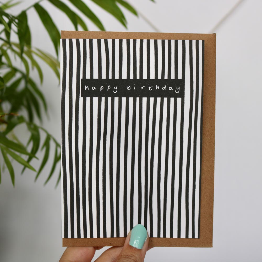 Striped Birthday Card