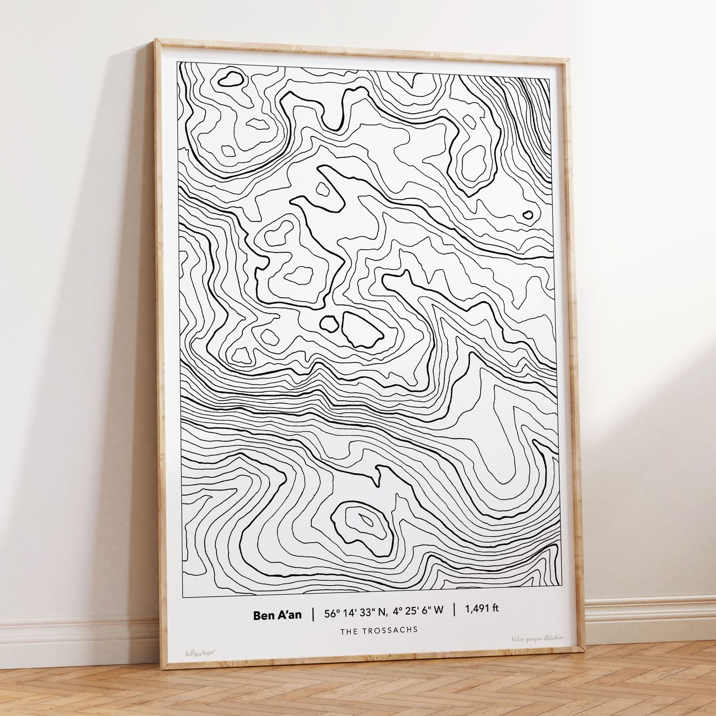 Ben A'an Topography Map Print