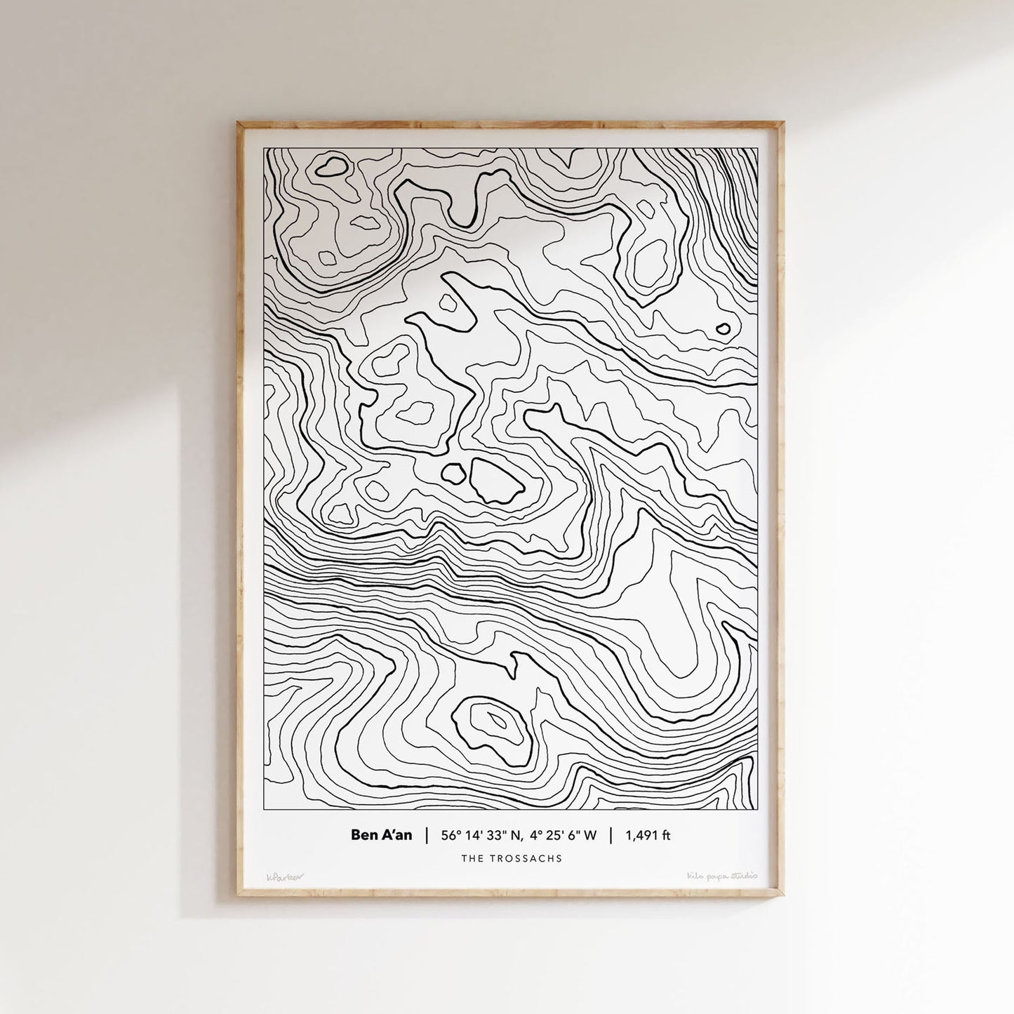 Ben A'an Topography Map Print