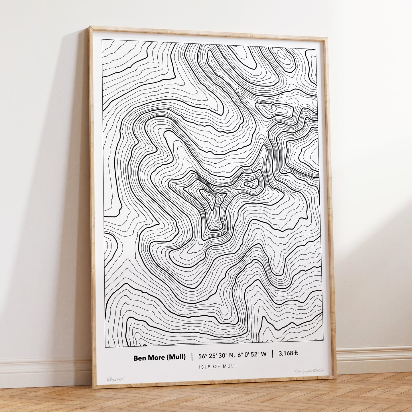 Ben More Topography Map Print