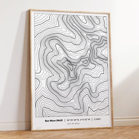 Ben More Topography Map Print