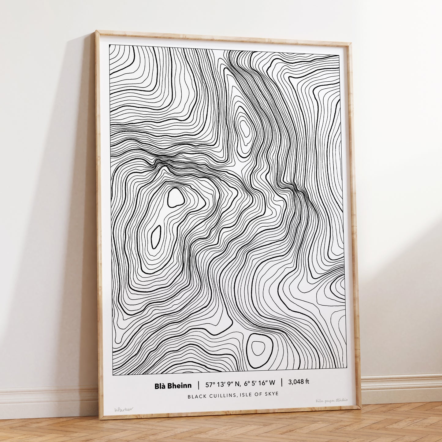 Blà Bheinn Topography Map Print