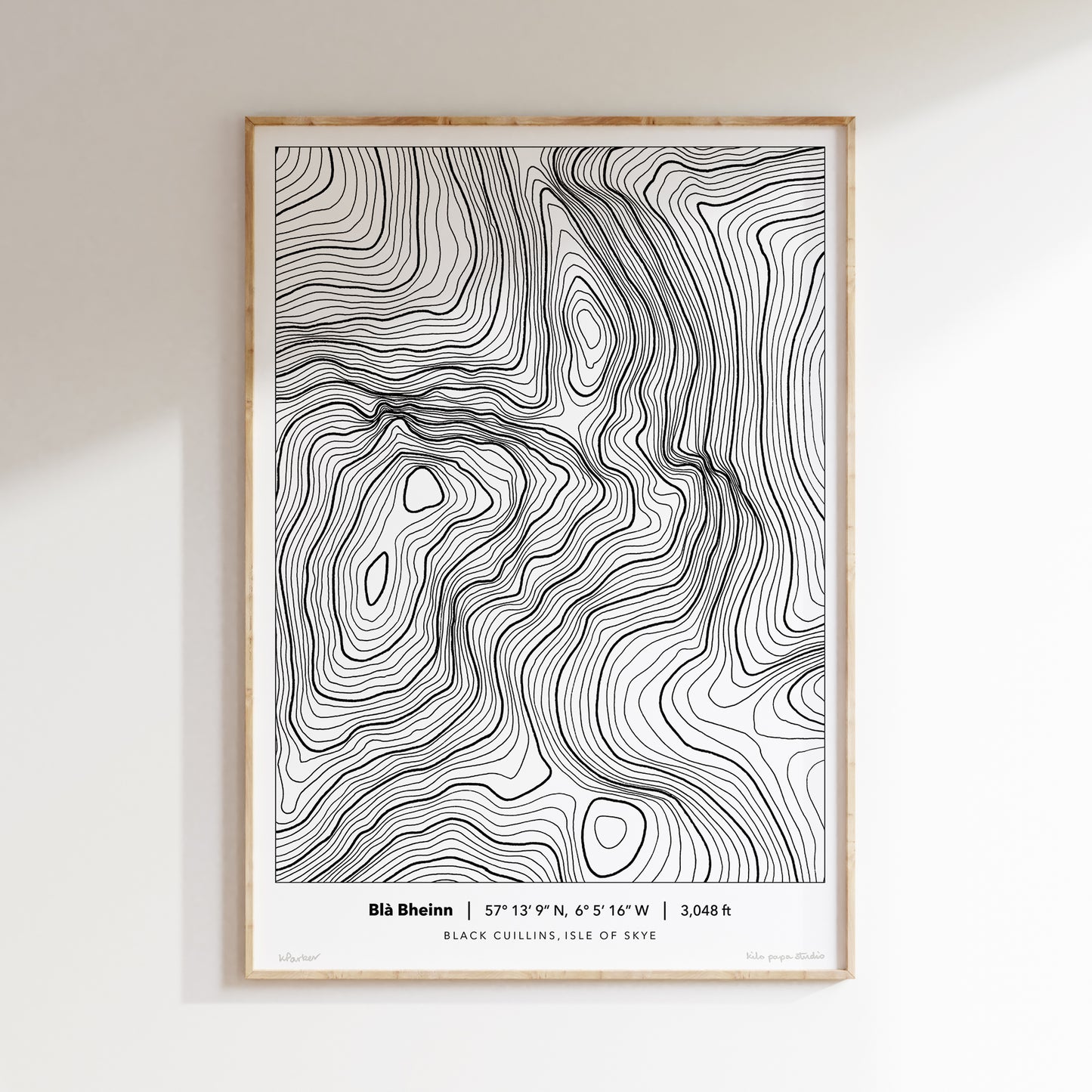 Blà Bheinn Topography Map Print