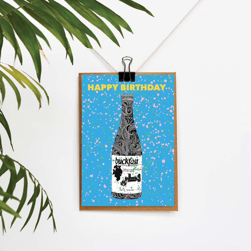 Buckfast Colourful Birthday Card