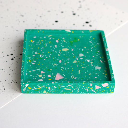 Square Trinket Tray in Sea Terrazzo