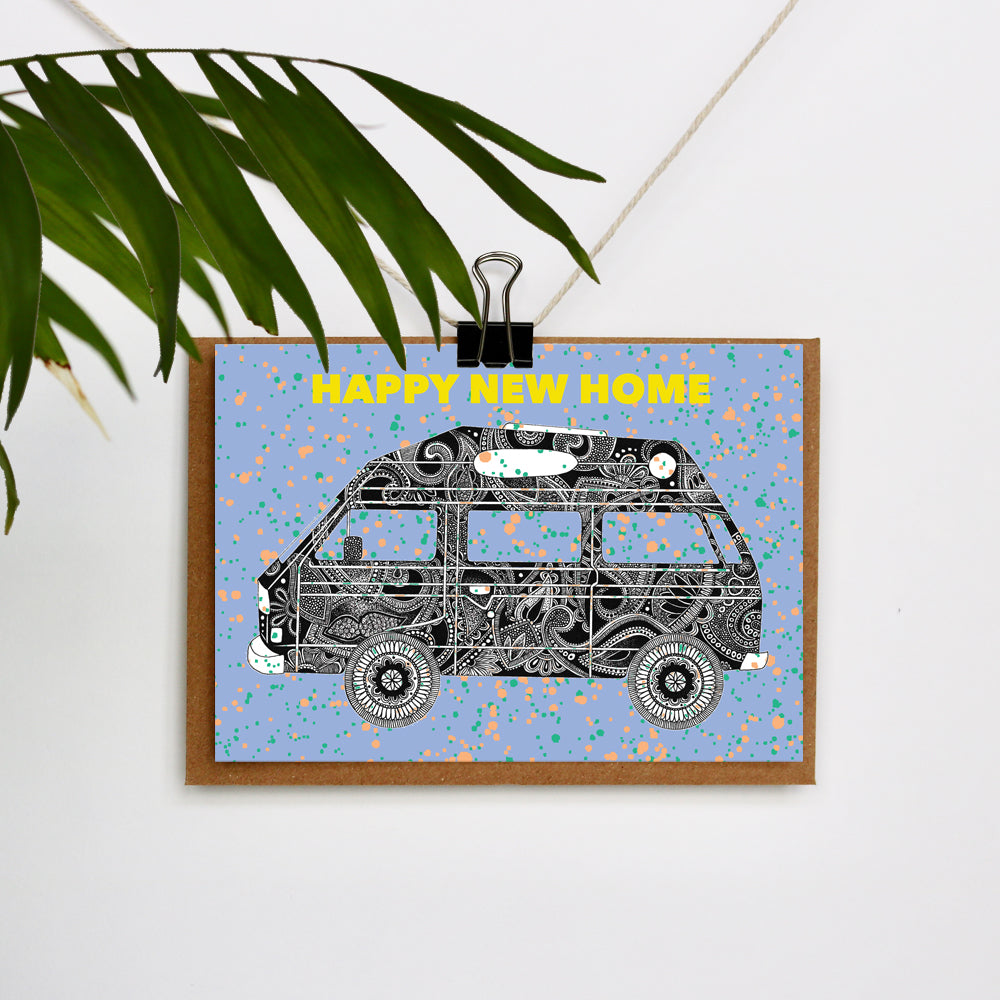 Camper Colourful New Home Card