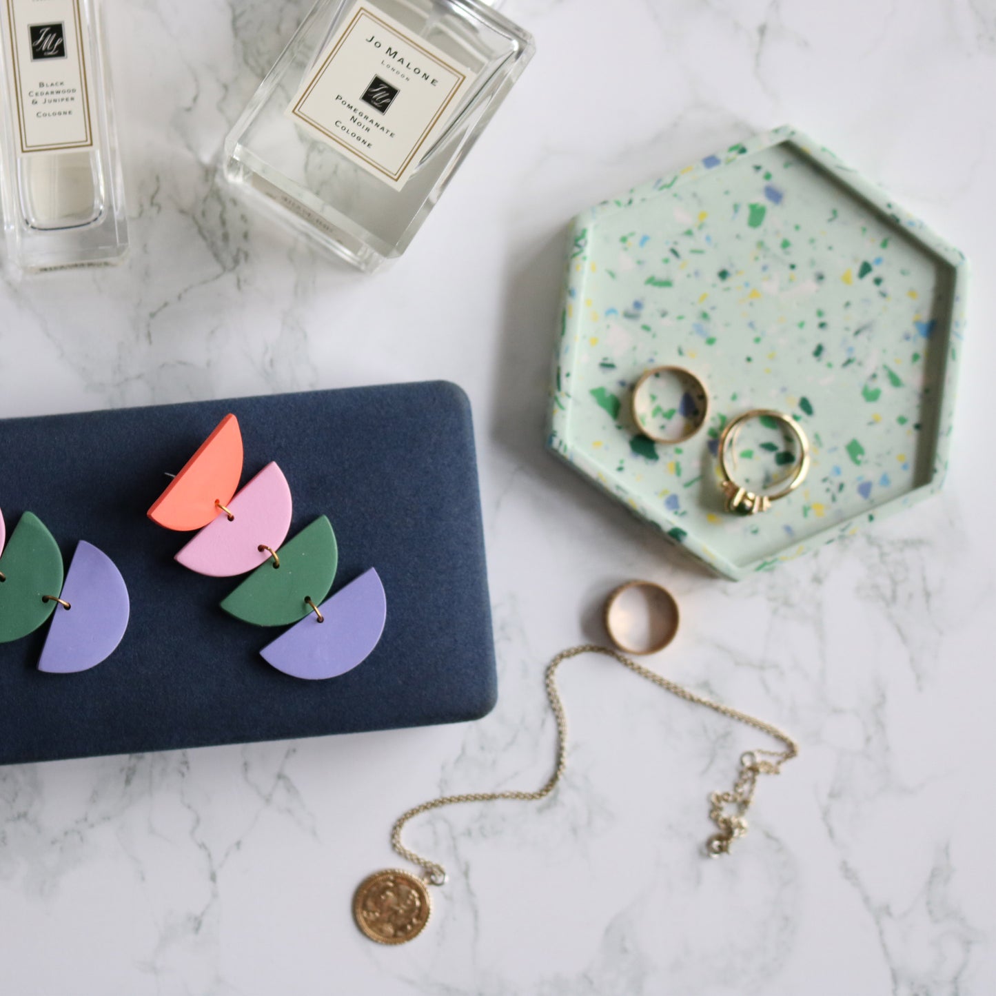 Hex Trinket Tray in Mint