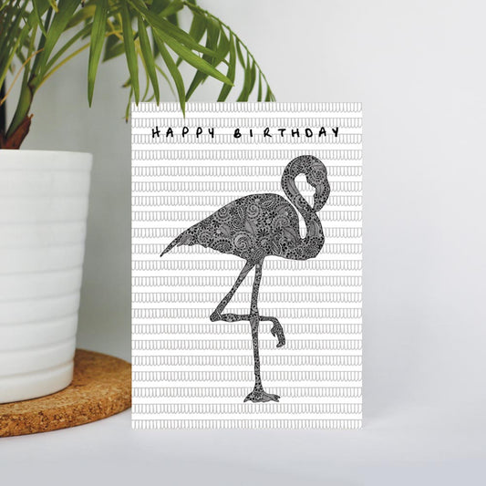 Flamingo Birthday Card