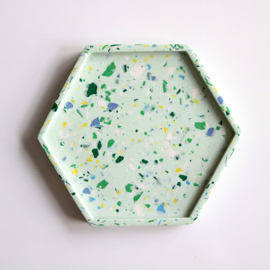Hex Trinket Tray in Mint