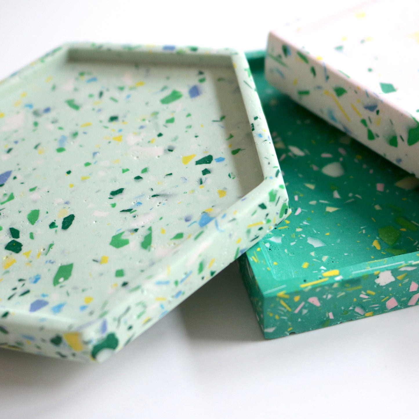 Hex Trinket Tray in Mint