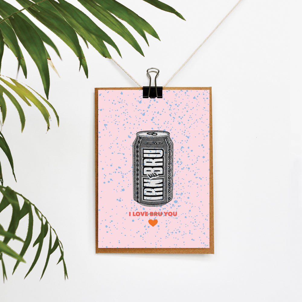 Irn Bru “I love Bru” Valentines Day Card