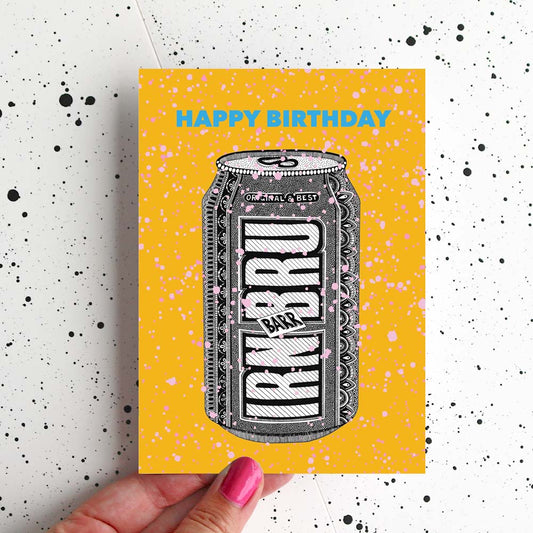 Irn Bru Orange Birthday Card
