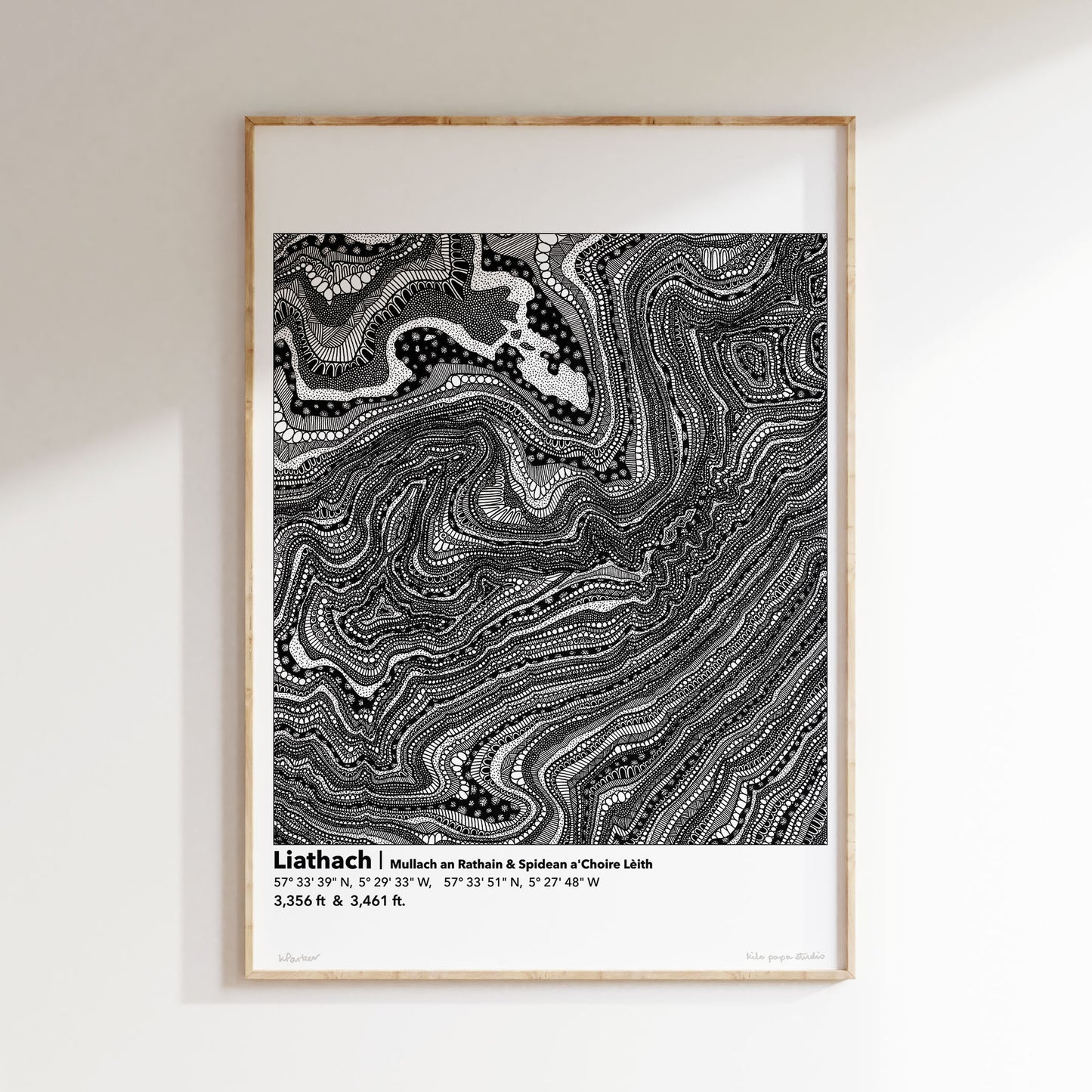 Liathach Topography Print