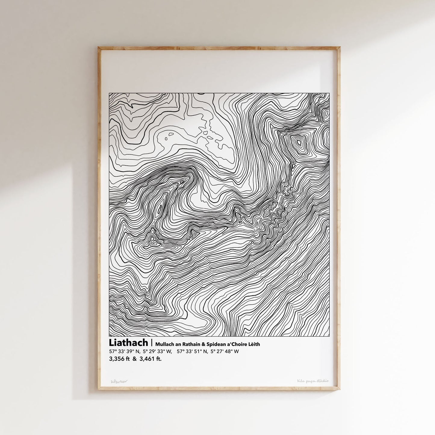 Liathach Topography Print