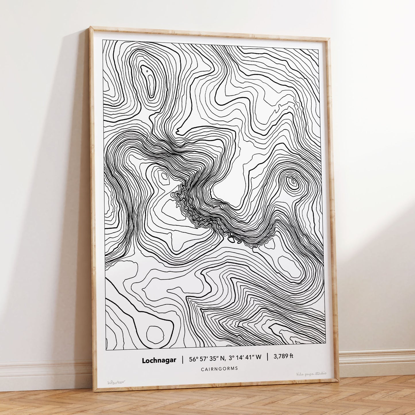 Lochnagar Topography Map Print