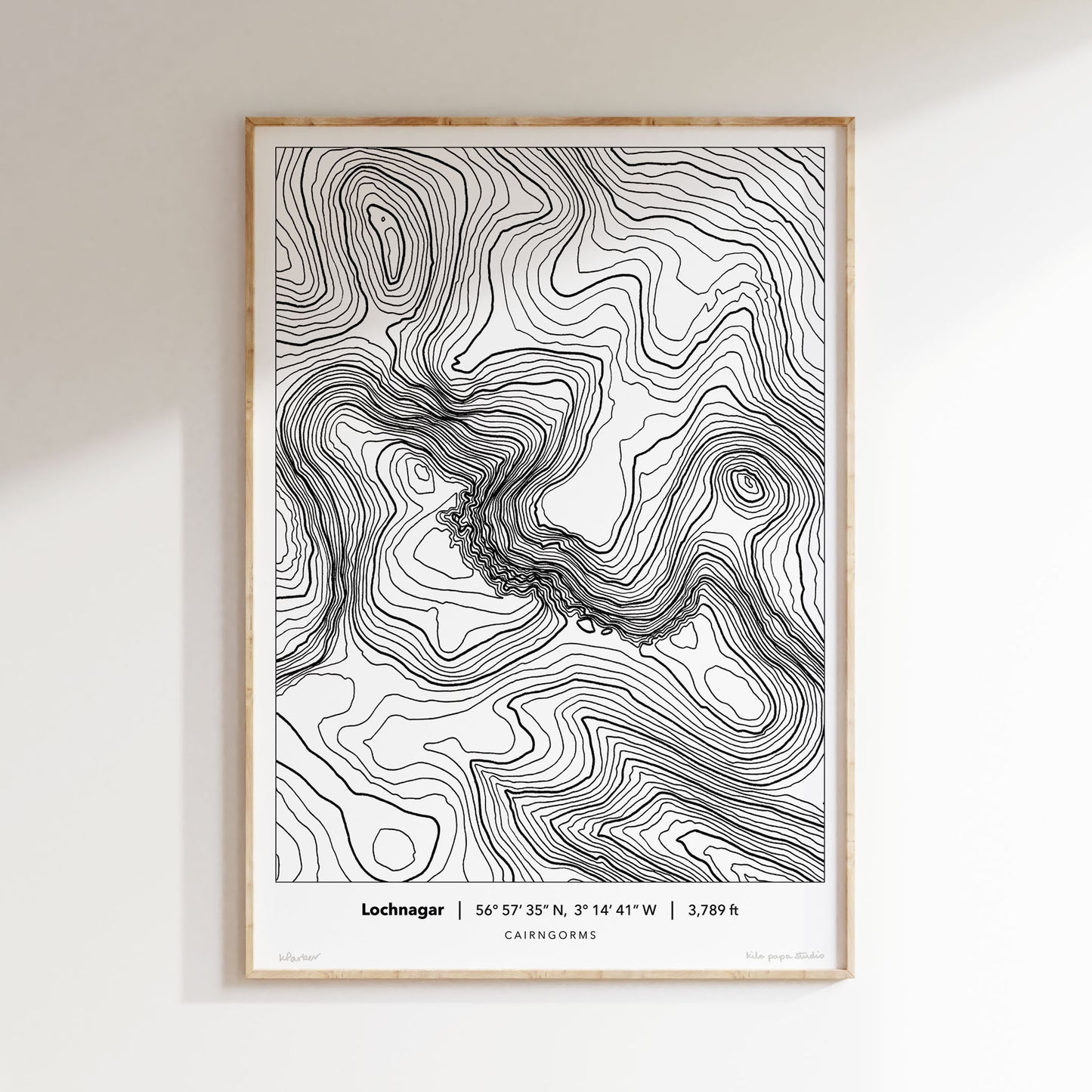 Lochnagar Topography Map Print