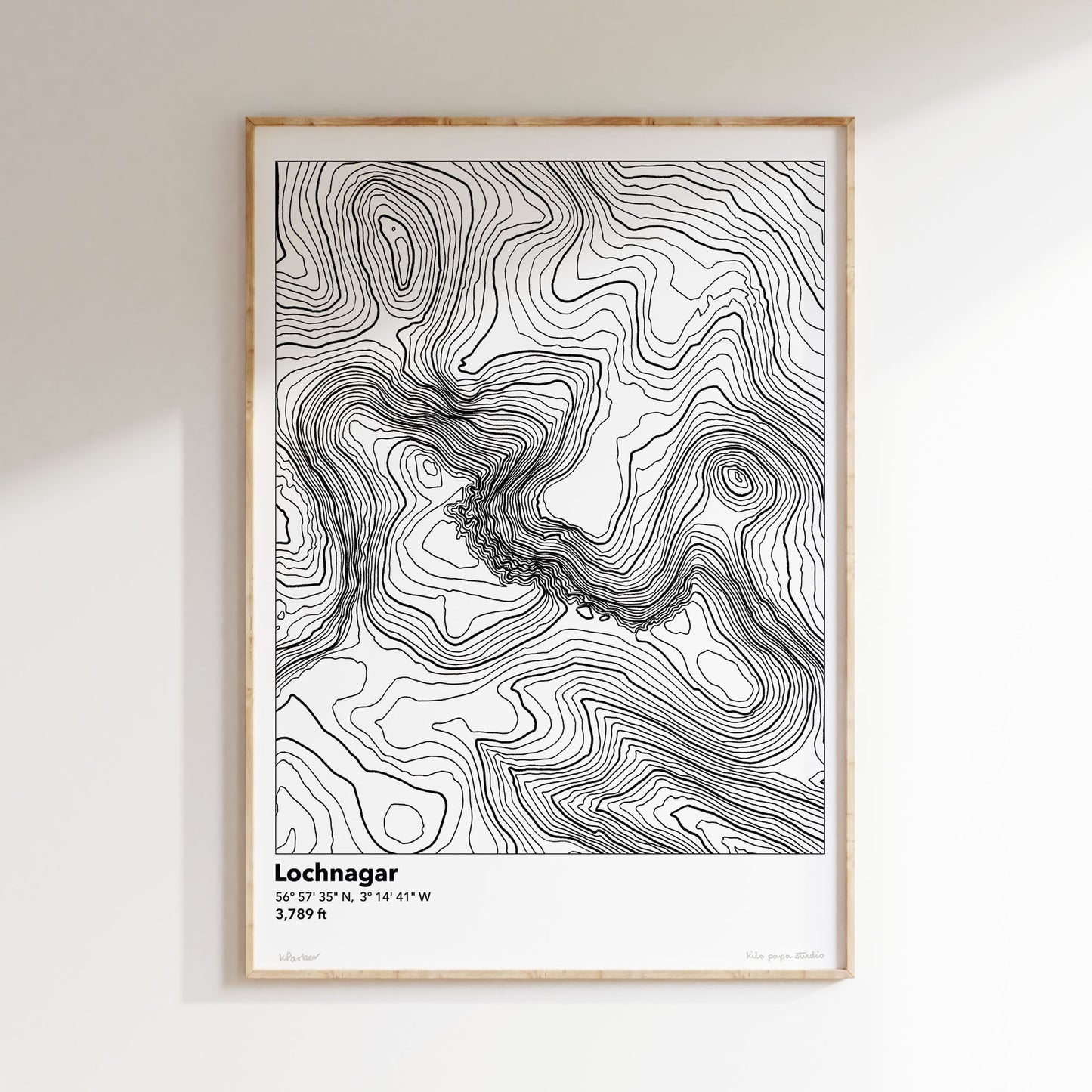 Lochnagar Topography Map Print