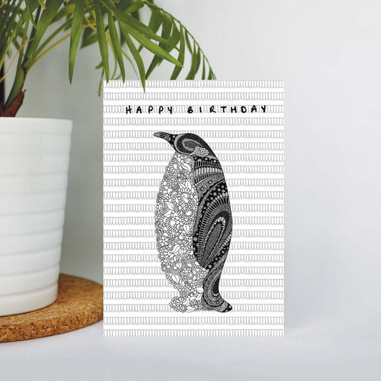 Penguin Happy Birthday Card