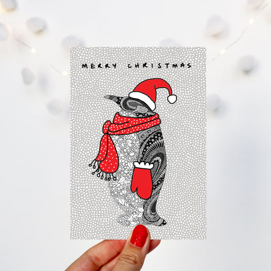Penguin Christmas Card