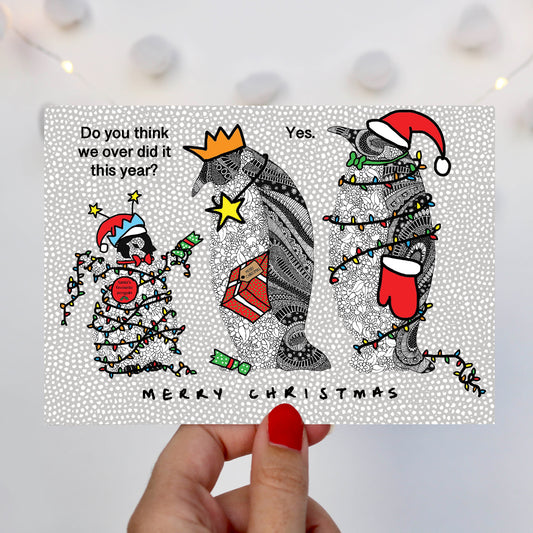 Penguin Family Christmas Card