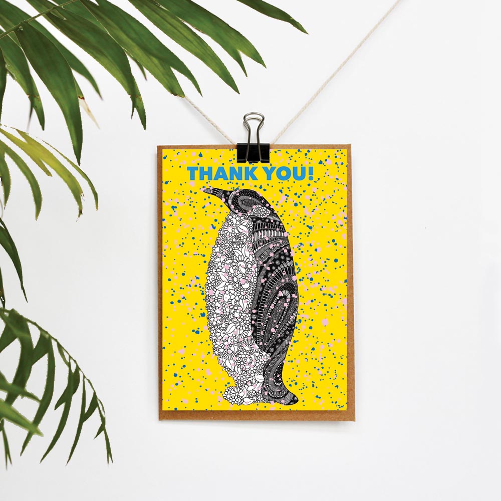 Penguin Thank You Card
