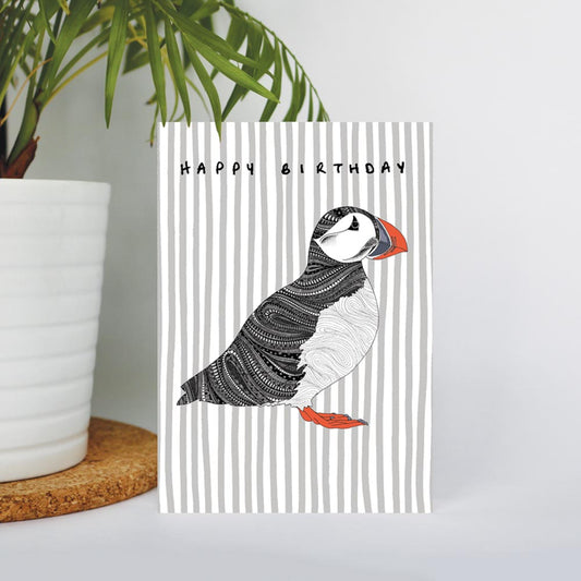 Puffin Happy Birthday Card
