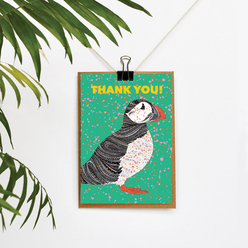 Puffin Thank You Card
