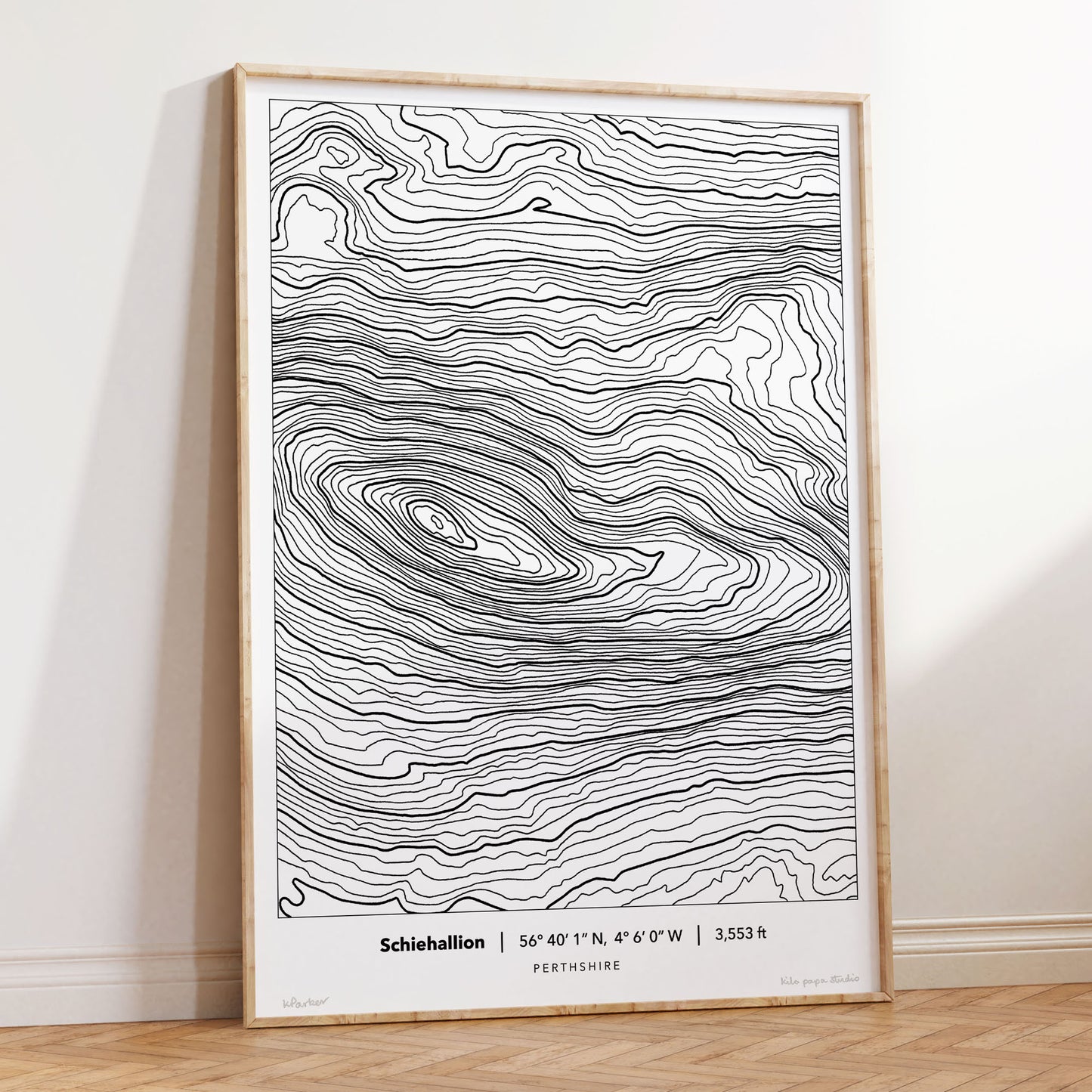 Schiehallion Topography Map Print