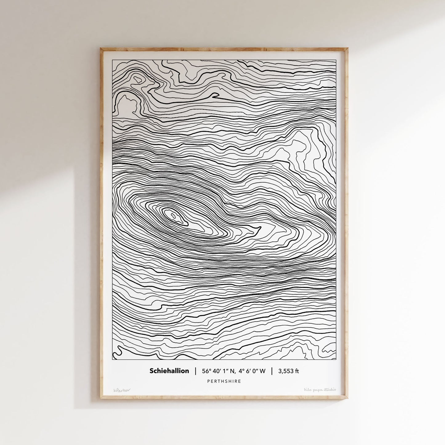 Schiehallion Topography Map Print