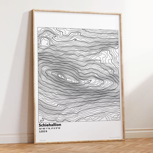 Schiehallion Topography Map Print