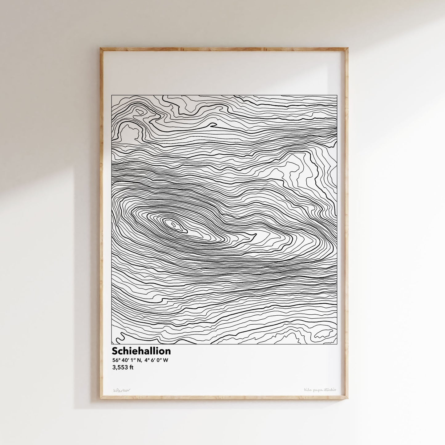 Schiehallion Topography Map Print