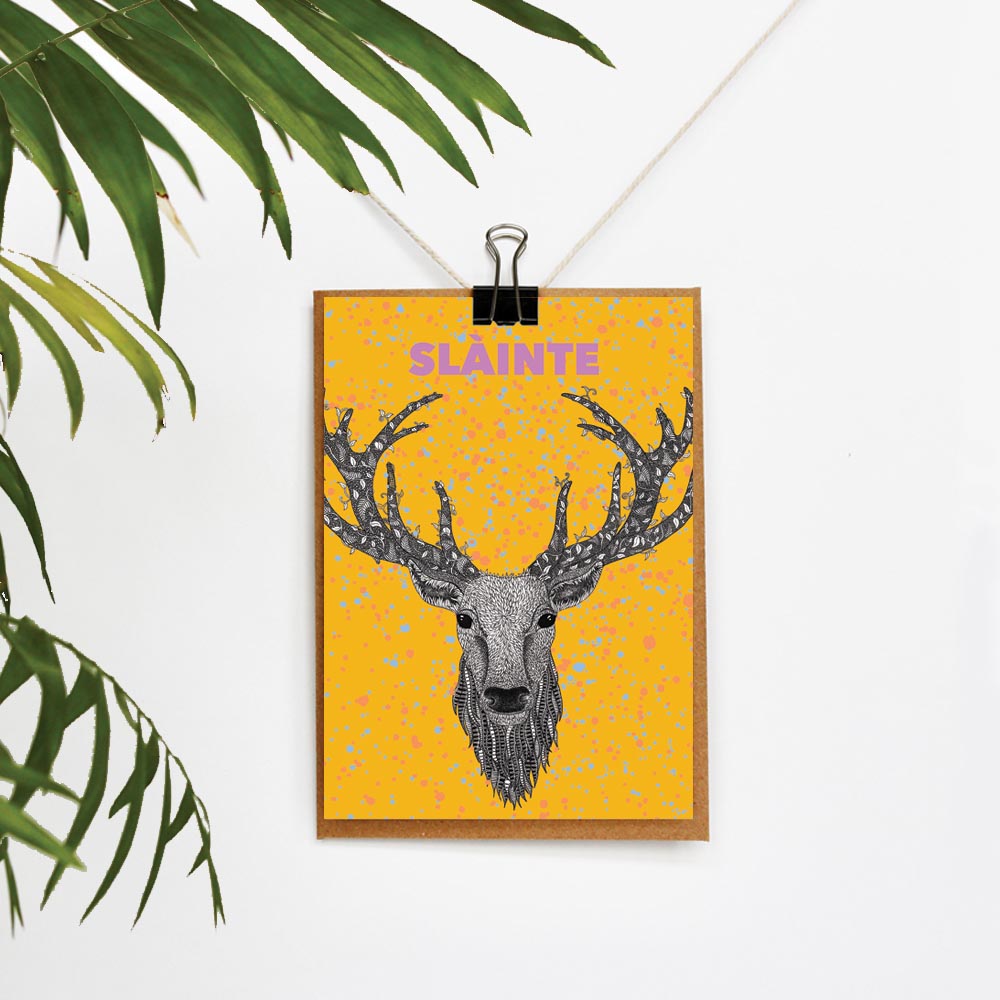 Slàinte Stag's Head Card