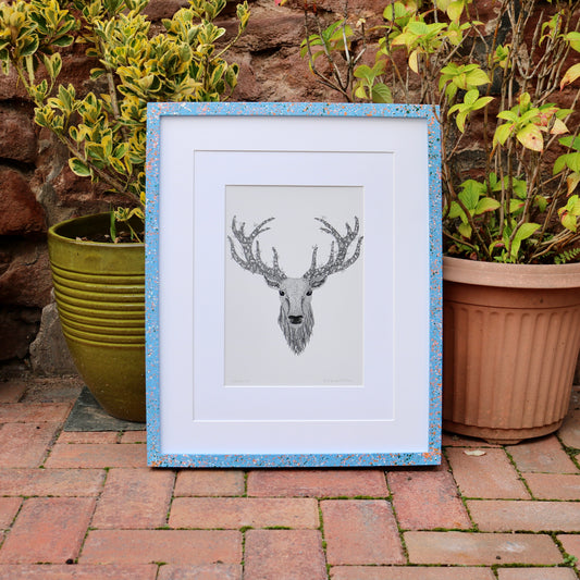 Stags Head Print