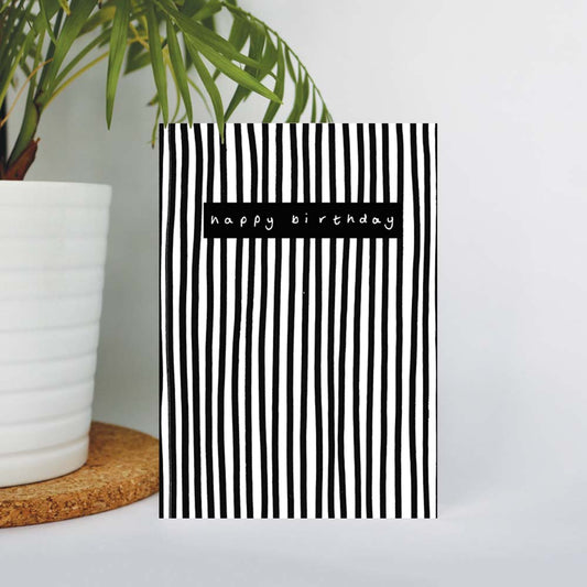 Striped Birthday Card