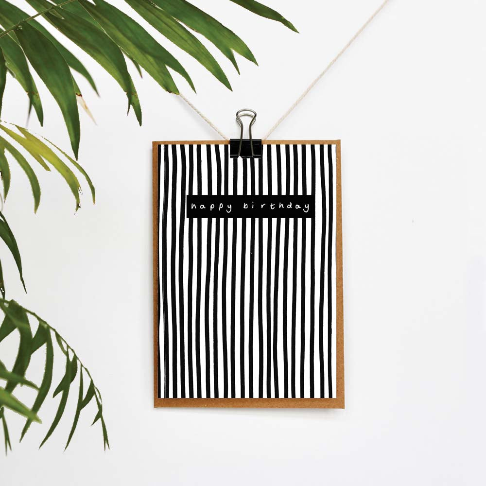 Striped Birthday Card