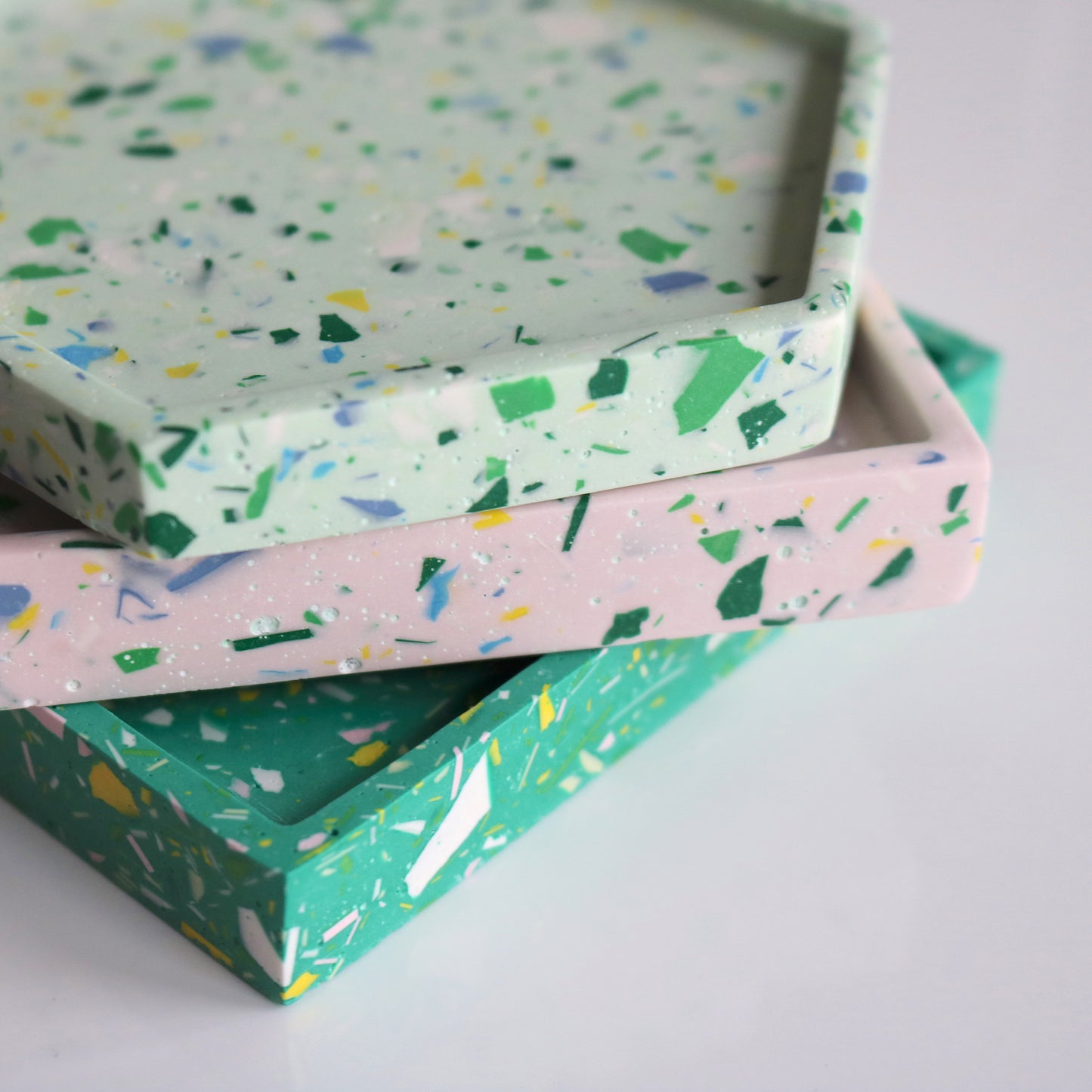 Square Trinket Tray in Sea Terrazzo