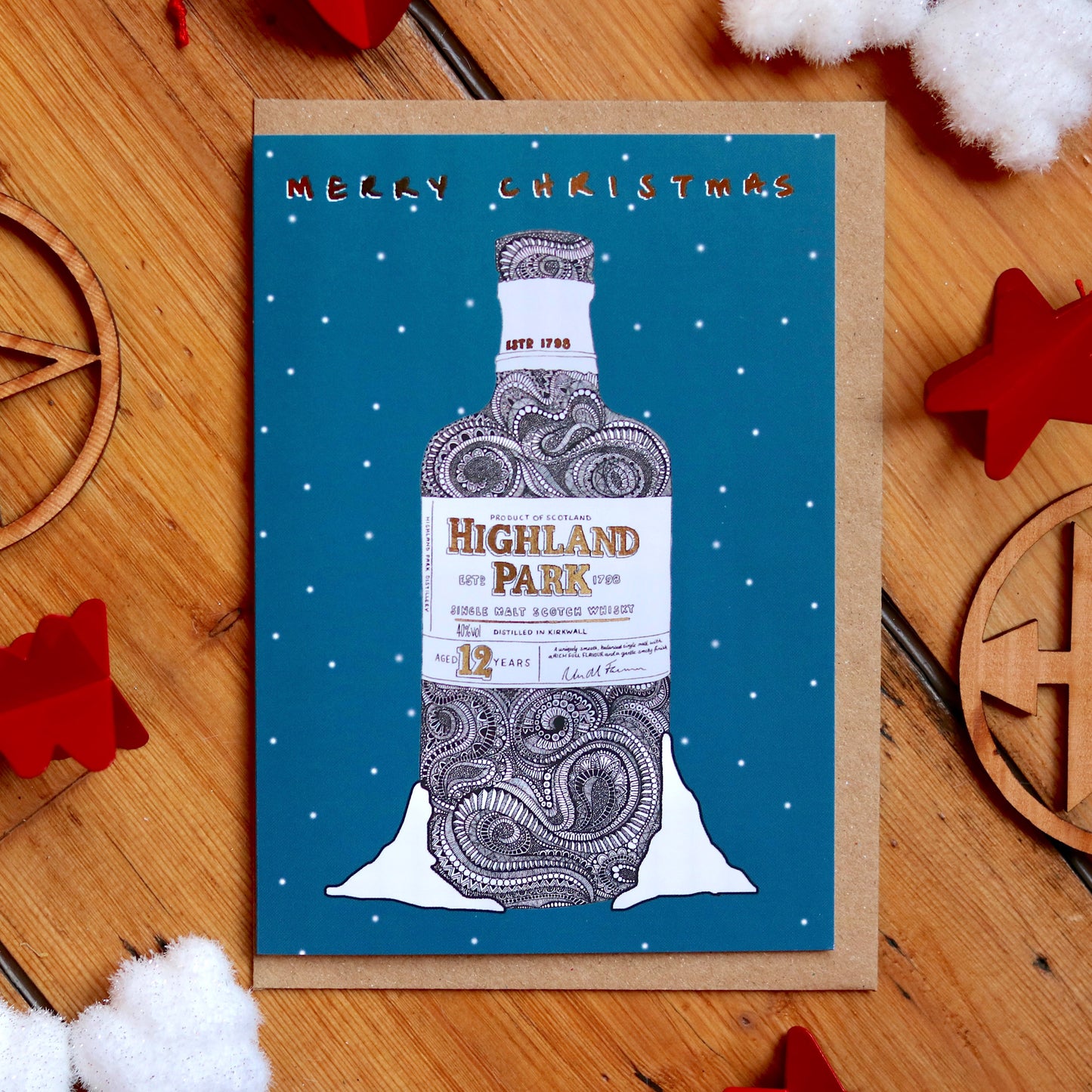 Highland Park Foiled Christmas Card