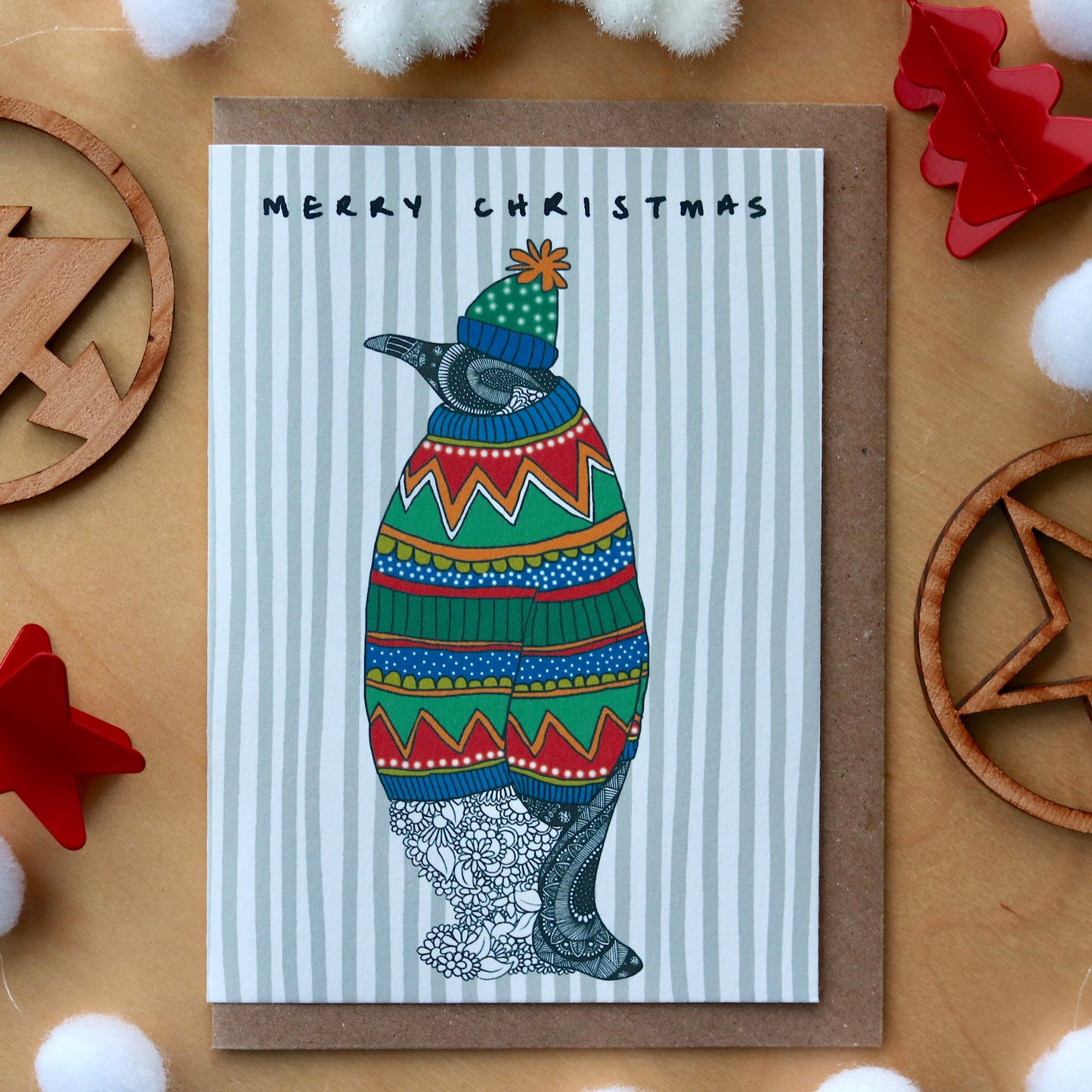 Penguin in Jumper Christmas Card