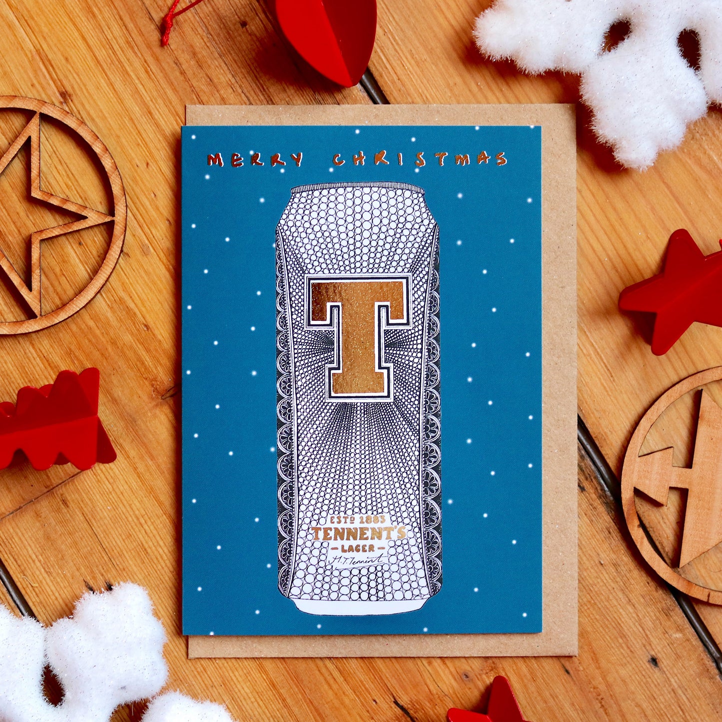 Tennents Foiled Christmas Card